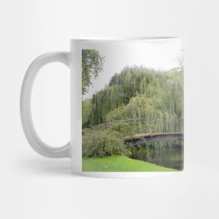 bridge and weeping willow trees Mug